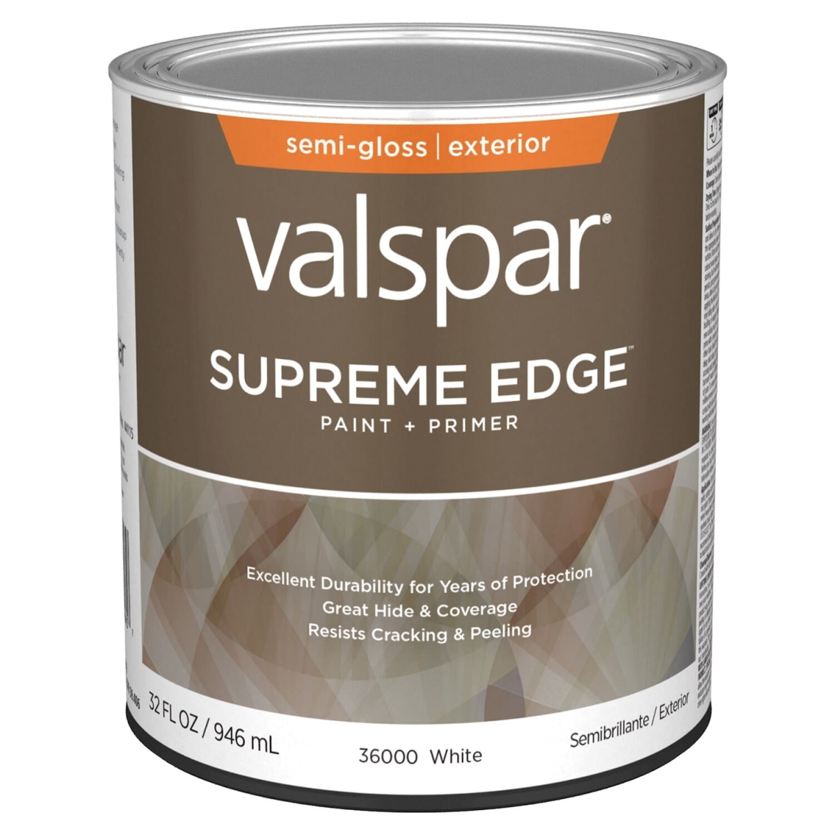 028.0036000.005 1 qt. Supreme Acrylic Latex House Trim Paint & Primer, White -  Valspar