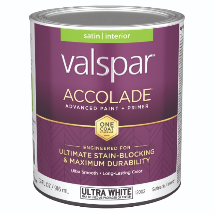 Paint & Primer Interior Satin Paint, Ultra White