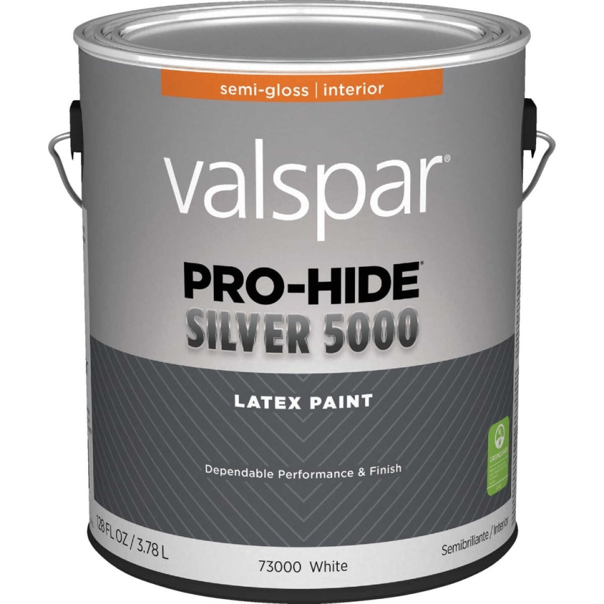1 gal Pro-Hide Silver 5000 Latex Semi-Gloss Interior Wall Paint, White