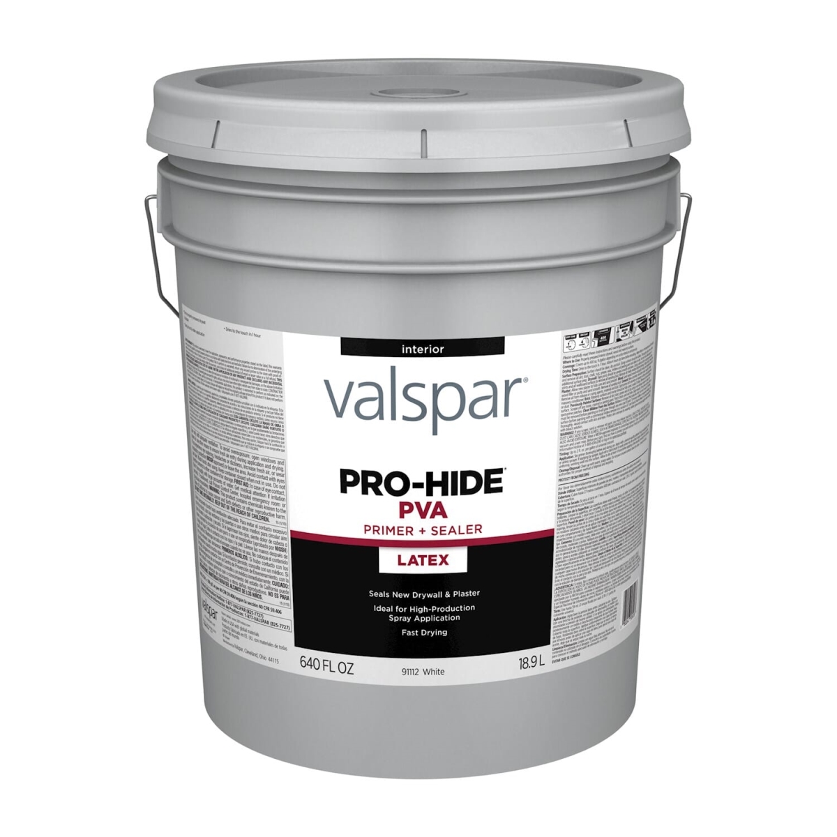 5 gal PVA Latex Pail Primer & Sealer, White -  Valspar, VA923873