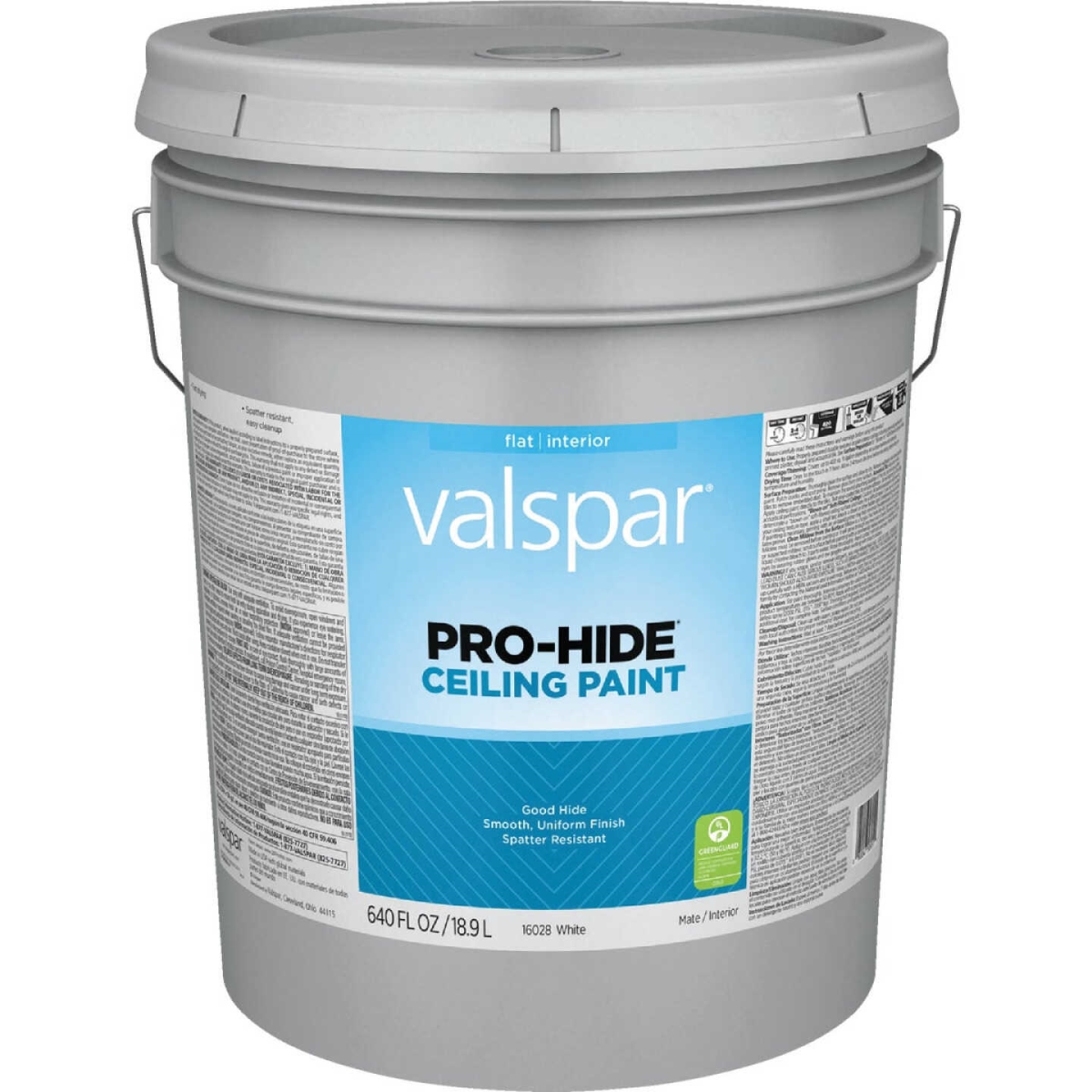 5 gal Pro Hide Ceiling Paint, White -  Valspar, VA1117406