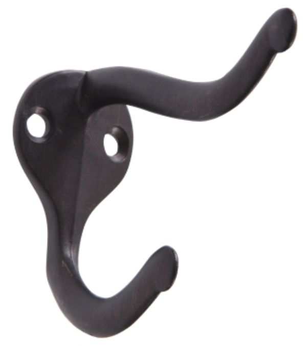 Coat & Hat Hook, Oil Rubbed Bronze - Pack of 2