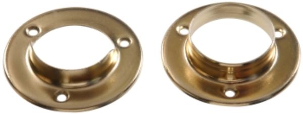 0.33 x 8 in. Brass Metal Pole Socket Set