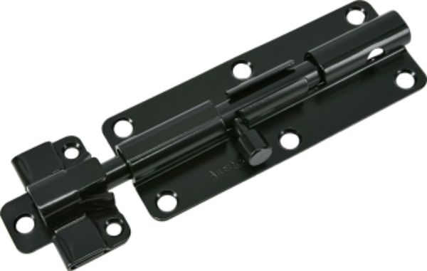 6 in. Ajustlock Heavy Duty Barrel Bolt, Black