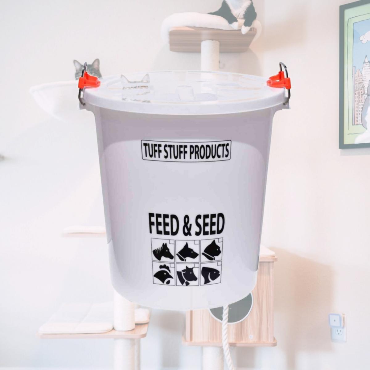 Picture of Tuff Stuff Products FS45 26.5 gal Feed Seed Container with Lid, White