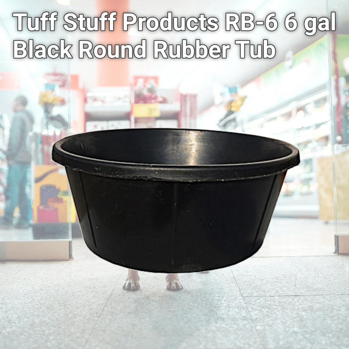 Picture of Tuff Stuff Products RB-6 6 gal Black Round Rubber Tub