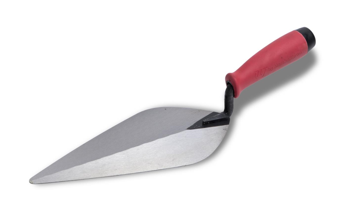 12 x 5 in. London Style Brick Trowel with Red Soft Grip Handle
