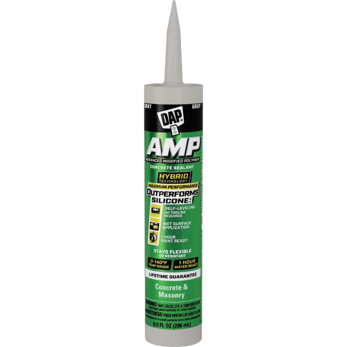9 oz Advanced Modified Polymer Self-Leveling Concrete & Mortar Sealant, Gray