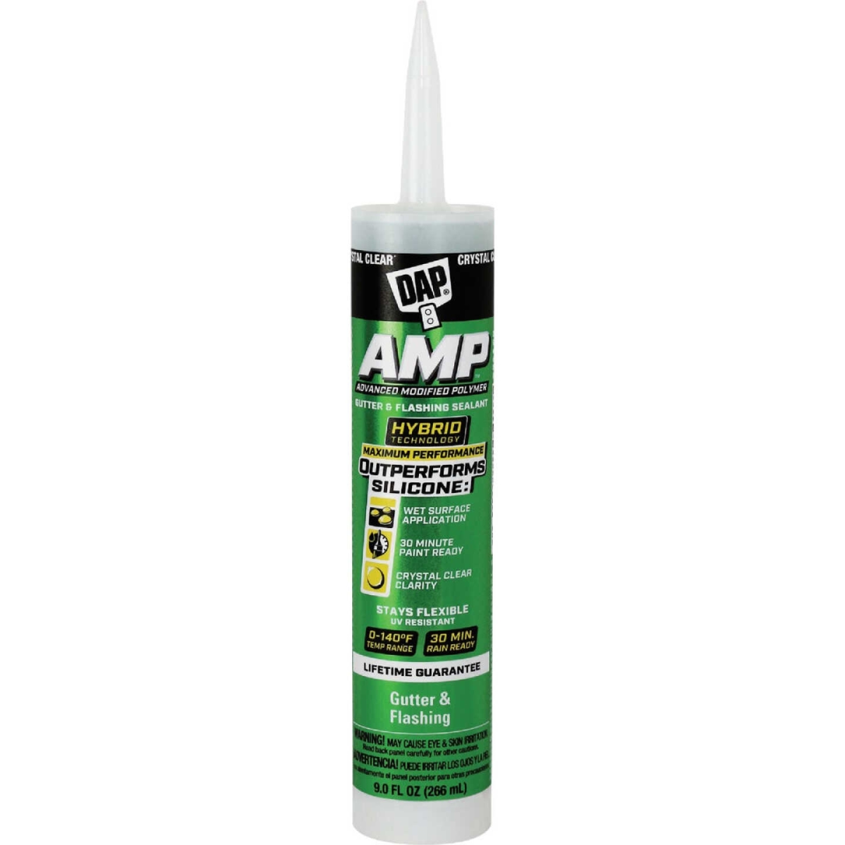 9 oz Advanced Modified Polymer Gutter & Flashing Sealant, Crystal Clear