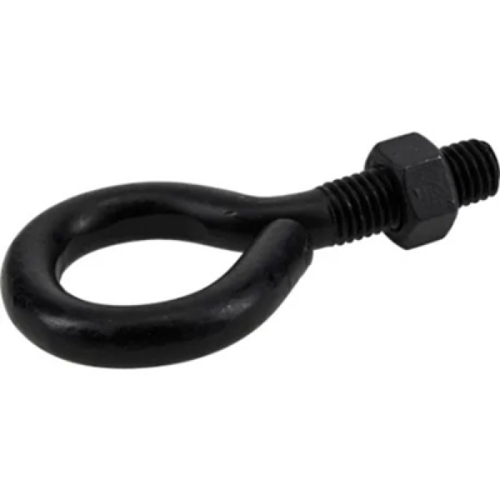 0.5 - 13 x 4 in. Flagged Eyebolt with Nut, Black