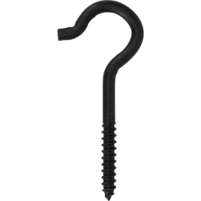 0.263 x 4.43 in. Figure Ceiling Hooks, Black