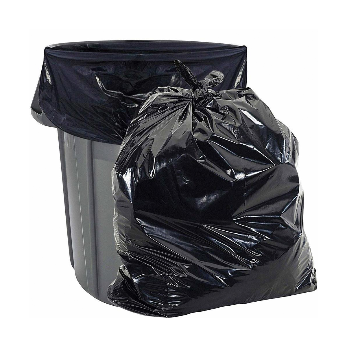 Heavy-Duty Black Trash Bags - 60 Gallon - 50 Count - Leak-Proof Design