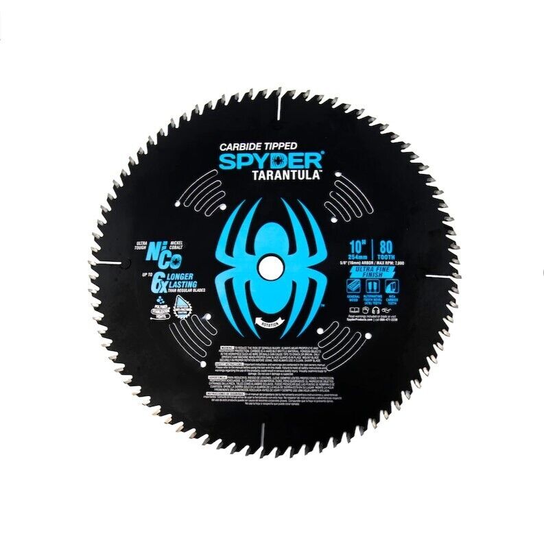 10 in. Tarantula 80-Tooth Ultra Fine Blade, Black