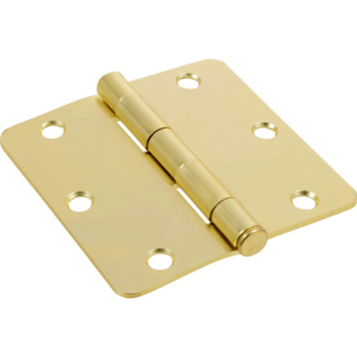 3.5 x 0.25 in. CD FM Door Hinge, Satin Brass - 3 Piece