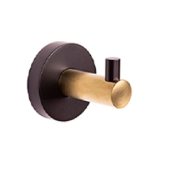 Kelton & Robe Hook Bathroom, Black & Gold