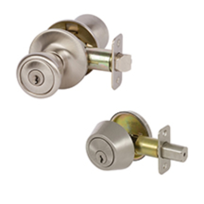 Callan Brayden Keyed Entry & Deadbolt, Satin Nickel