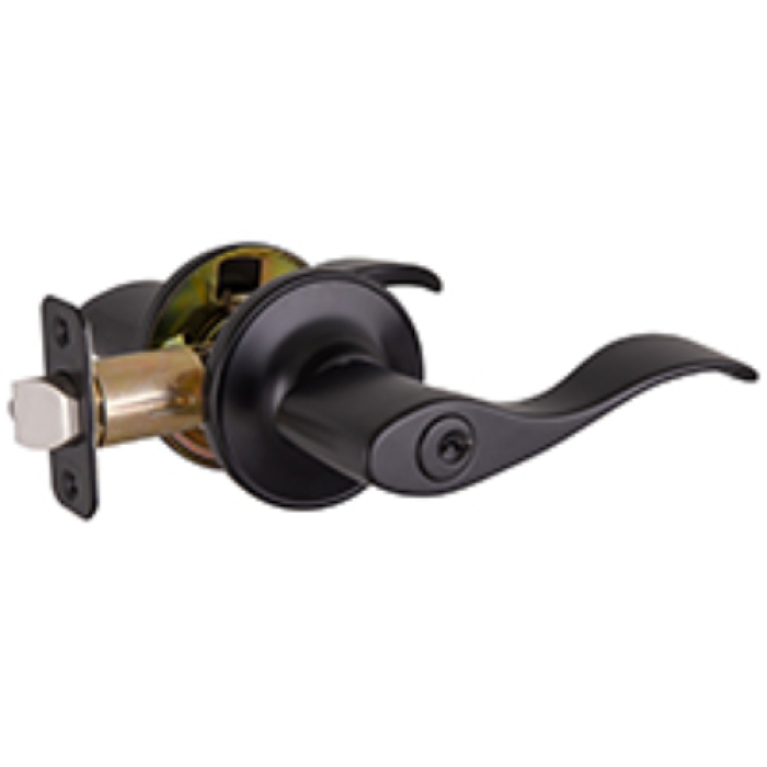 Springdale Dummy Keyed Entry Door Handle, Matte Black