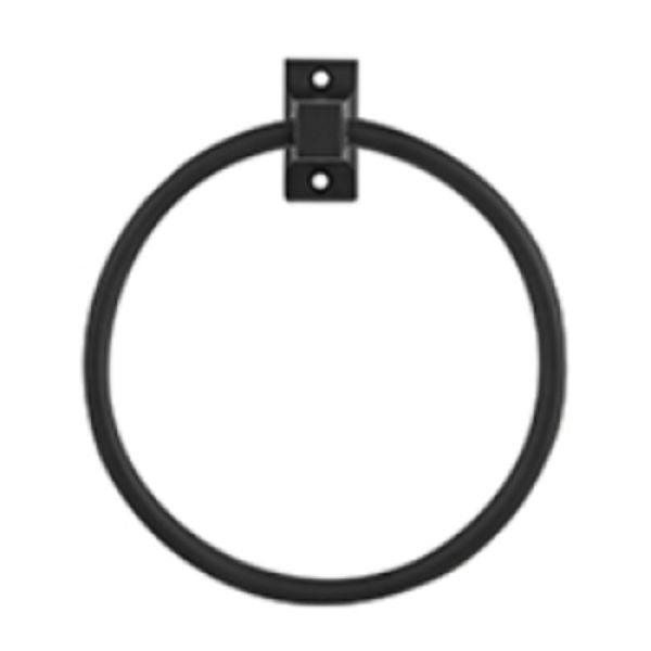Metal Millbridge Towel Ring, Matte Black