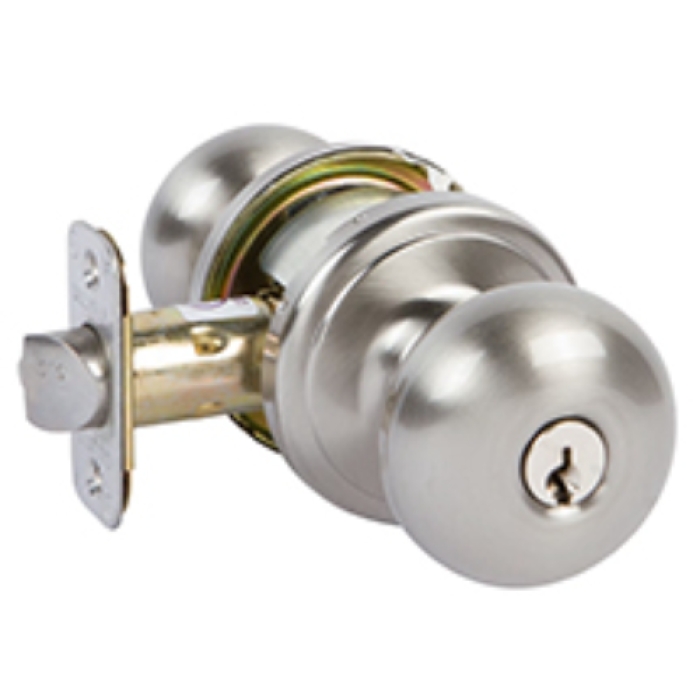 311522 Grade 2 Aubryn Keyed Entry Knob, Satin Nickel