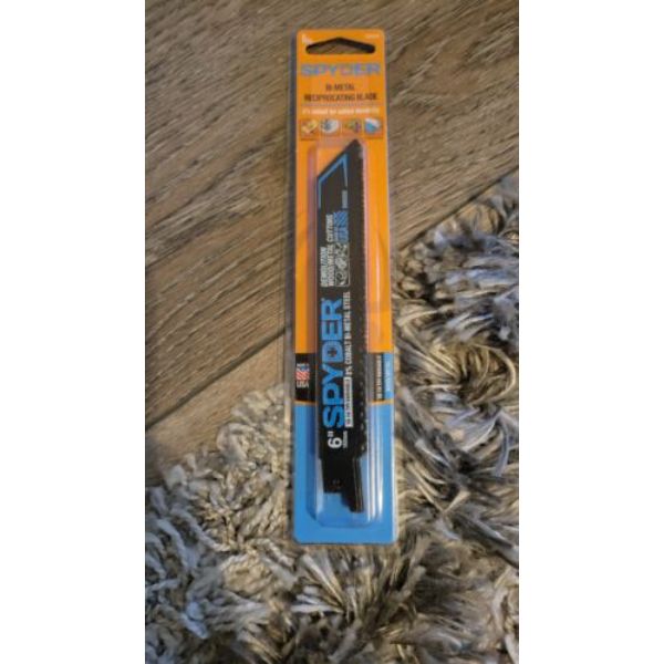 Spyder 6 Inch Reciprocating Blade, for Thin and Thick Metal, 18 TPI, 5 Pieces - 200303