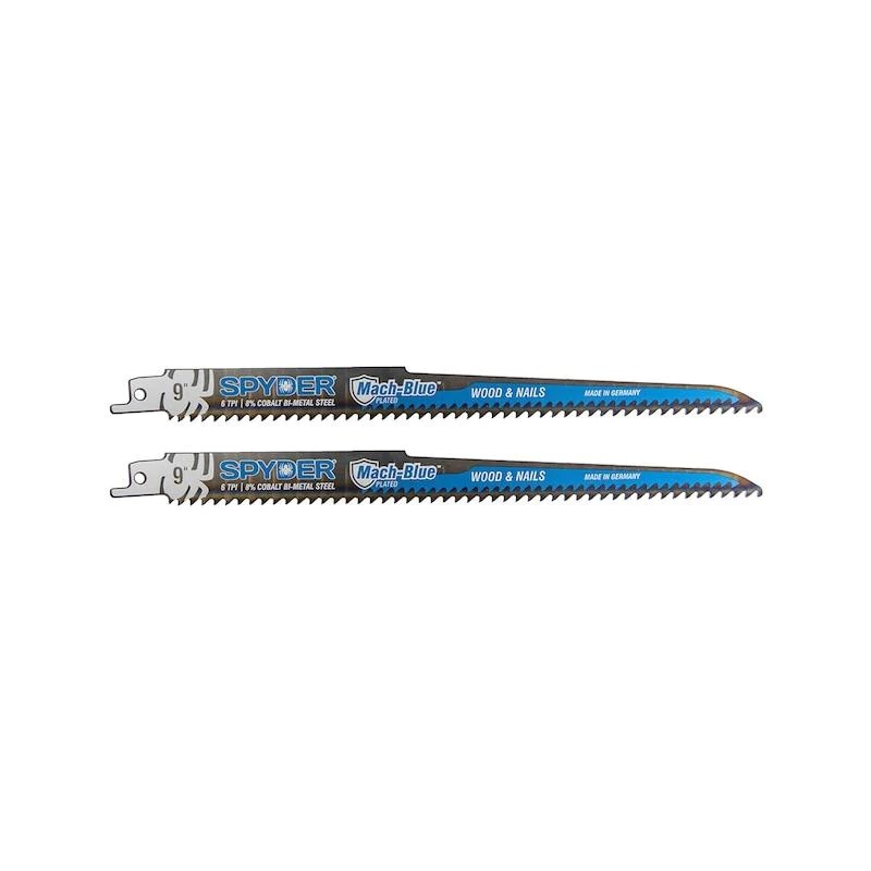 Reciprocating Saw Blade, Mach-Blue, 9 in, 6 TPI, Bi-Metal, 2-Pack