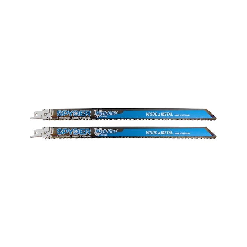 200324 12 in., 0.714 TPI Mach Blue Reciprocating Saw Blades - Pack of 2