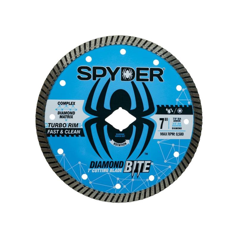Spyder 7 Inch Wet/Dry Turbo Rim Diamond Blade for Angle Grinders, Tile - 14117