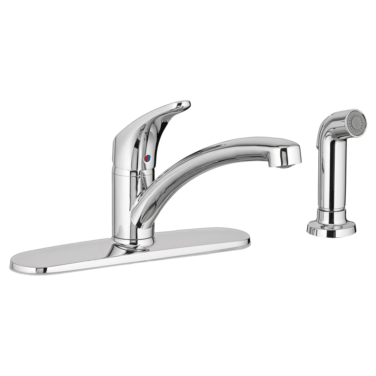 7074040.002 Colony 1-Handle & 4-Hole Kitchen Faucet with Spray, Polished Chrome -  American Standard
