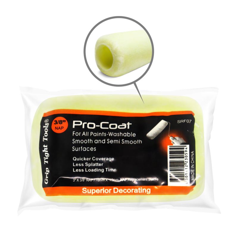 3 in. Professional Paint Roller Cover with 0.37 in. Nap