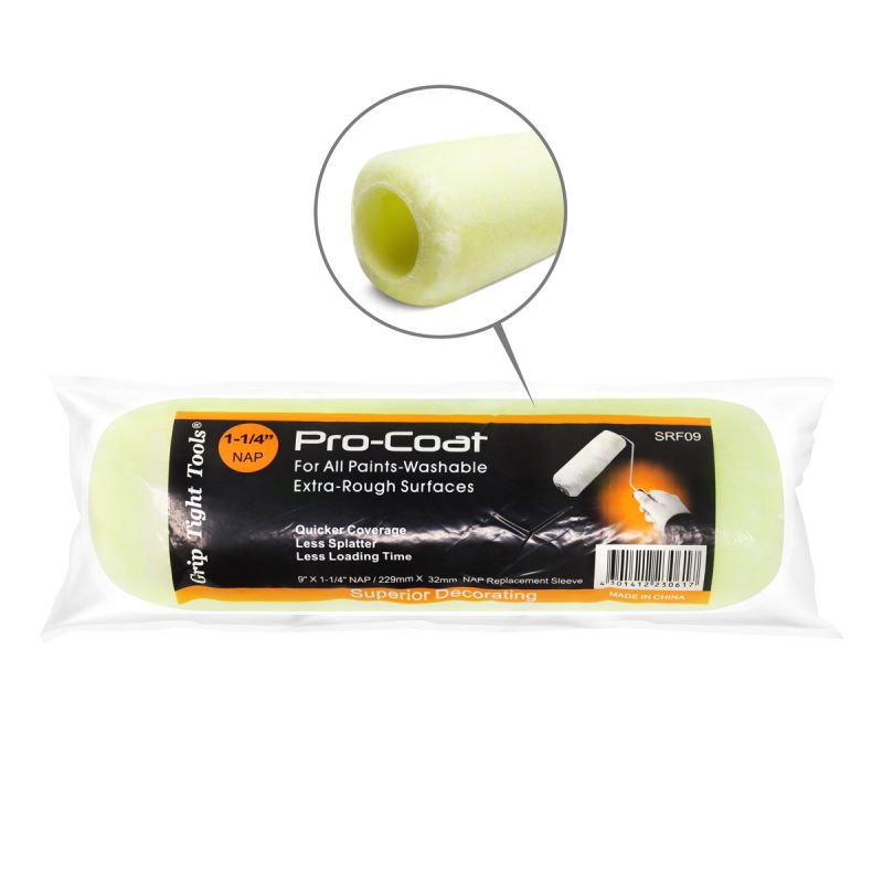 SRF09 9 in. Professional Paint Roller Cover with 1.25 in. Nap