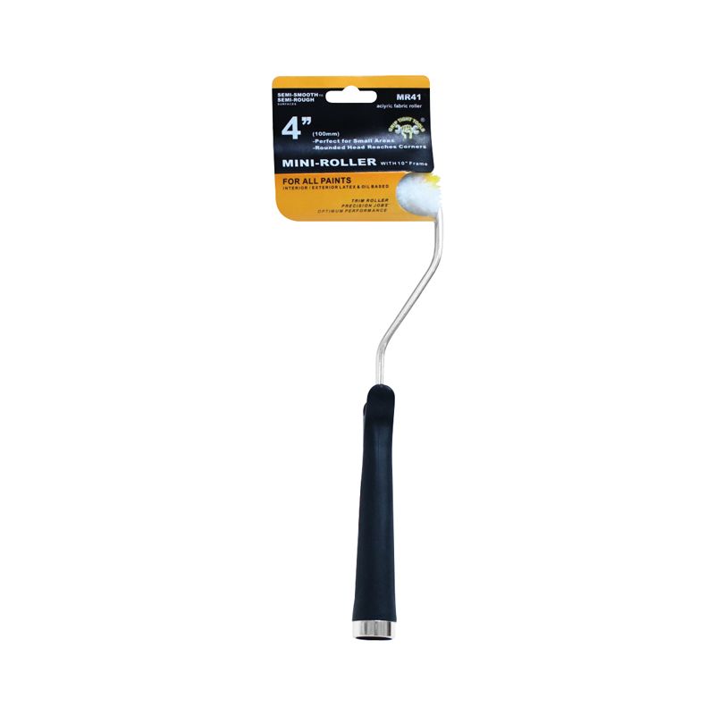 MR41 4 in. Handle Mini Paint Roller Frame with Fabric Roller Cover