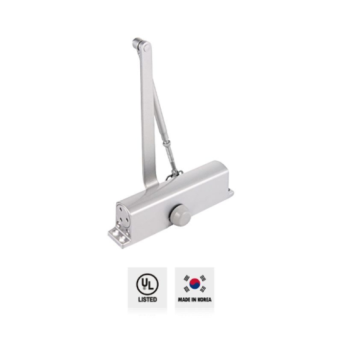 Aluminum Commercial Door Closer w/Adjustable Closing and Latching Speed, Size No 3