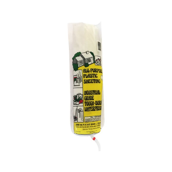 DCL04 10 x 25 ft. 4 Mil Clear Drop Cloth