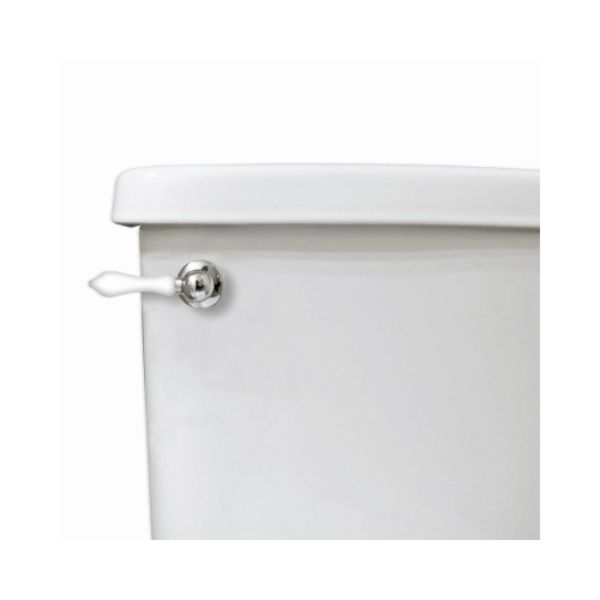 Universal Deco Toilet Tank Lever, White & Chrome