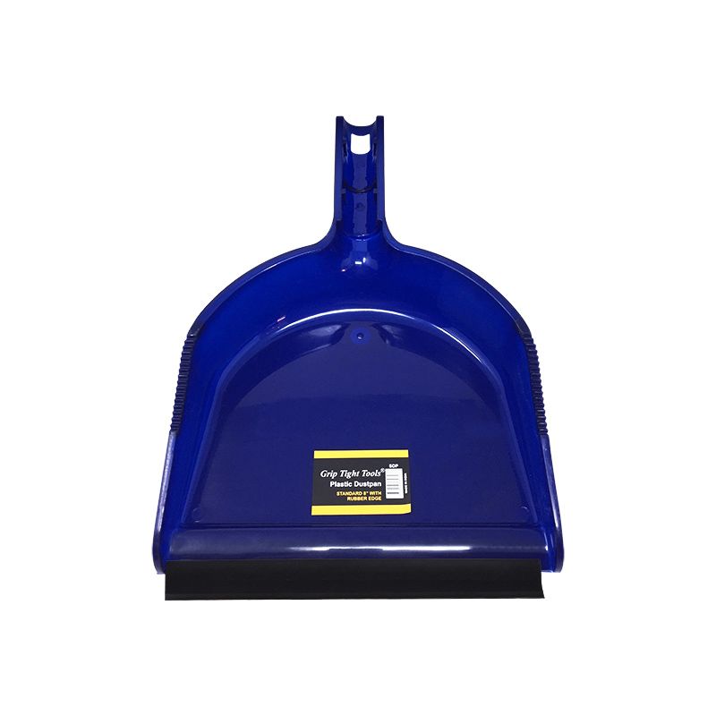 8 in. Plastic Dust Pan with Rubber Lip