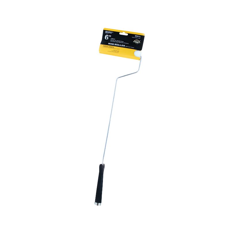 6 x 23 in. Handle Mini Paint Roller Frame with Fabric Roller Cover - Extra Long Handle