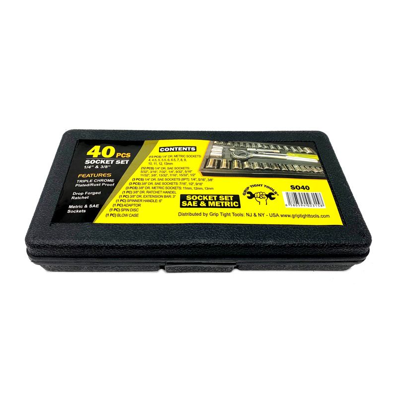 Sae Metric Socket Set - 40 Piece