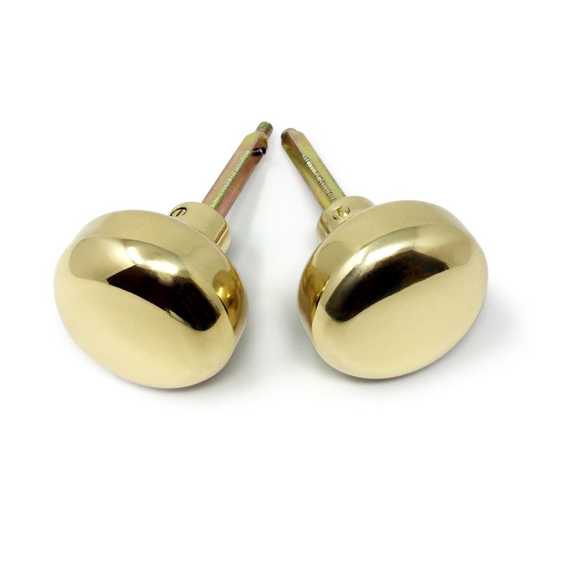 Mortise Lock Door Knob Set with Split Spindle - Polished Brass US3