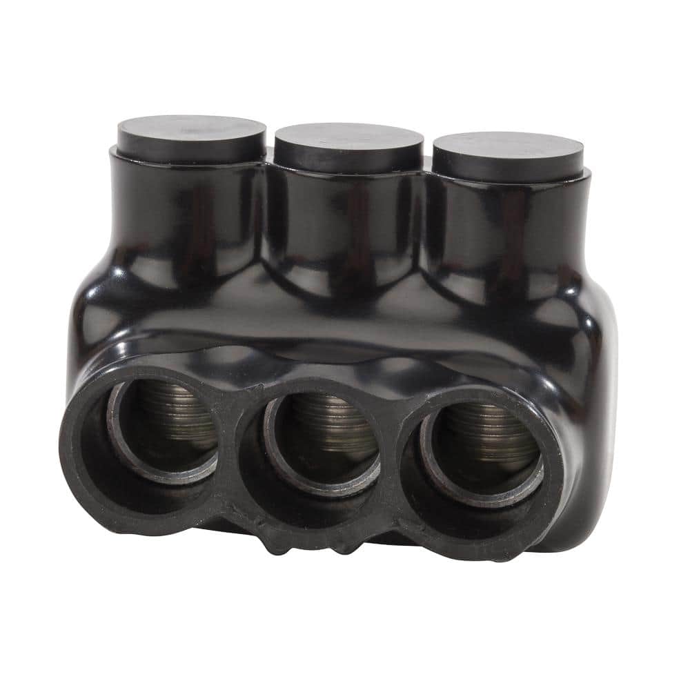 IPLD3-0-3B 3 Port AWG Bagged Insulated Multi-Tap Connector, Black