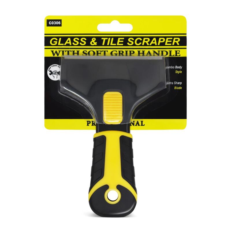 Professional Soft Grip Glass & Tile Scraper