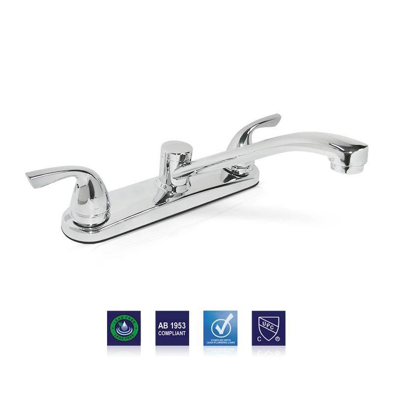Picture of Grip Tight Tools KFL01 2-Lever Handle Kitchen Faucet with Out