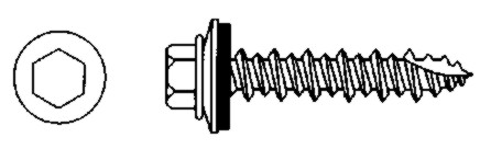 White Screw D-Grip MTW, 1 in. - Bag of 250