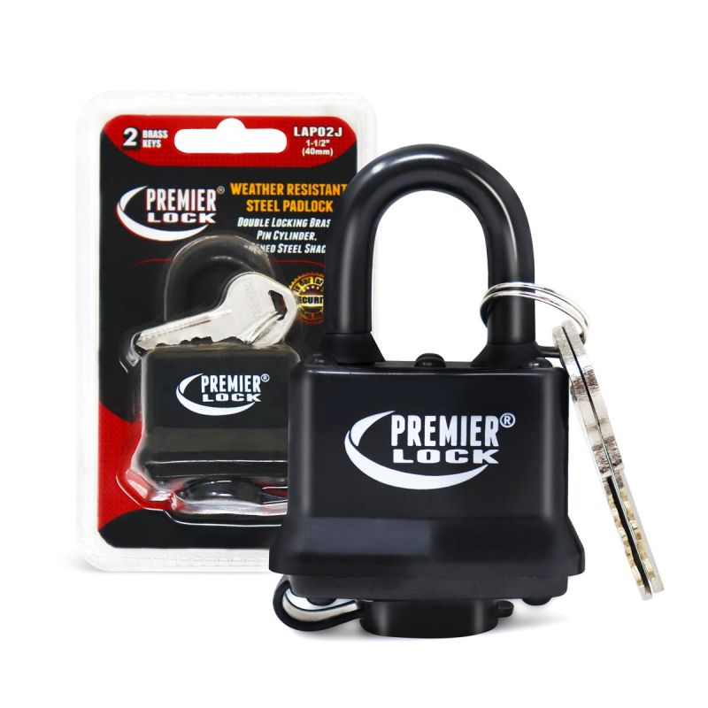 1.5 in. Laminated Fully Black Jacketed Padlocks
