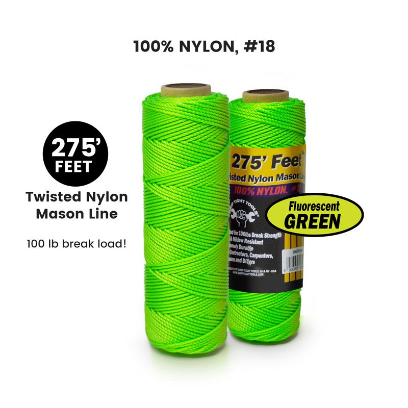 Picture of Grip Tight Tools NML-FG 100 Percent Twisted Nylon Mason Line - Fluorescent Green