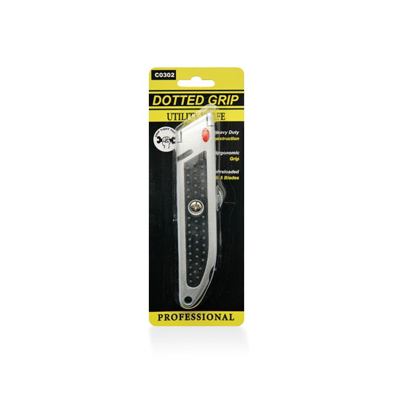 Premium Dotted Grip Utility Knife - 5 Blade