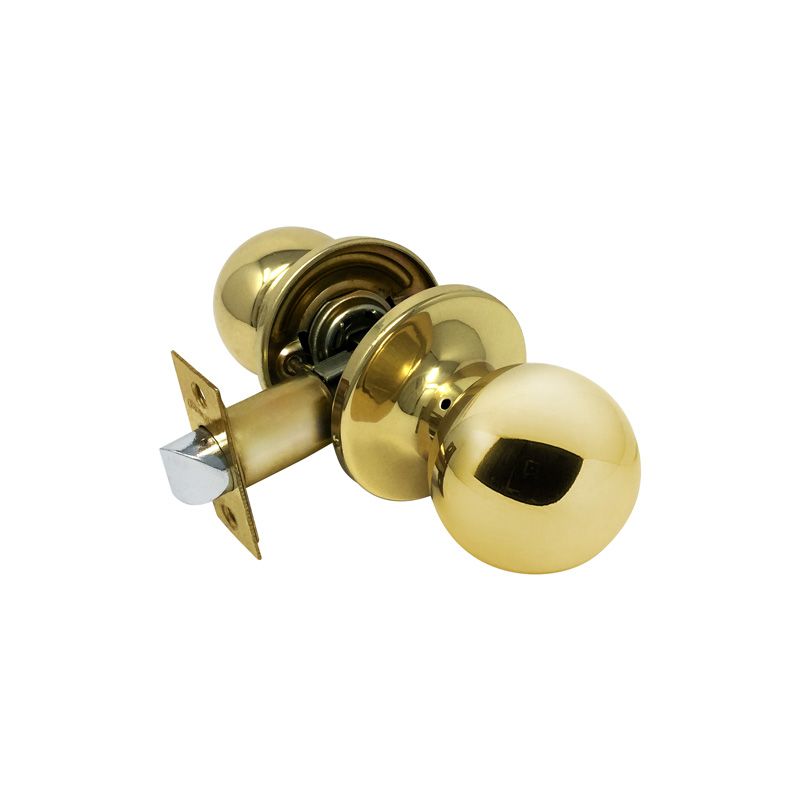 Solid Brass Passage Lock Ball Door Knob-Carded