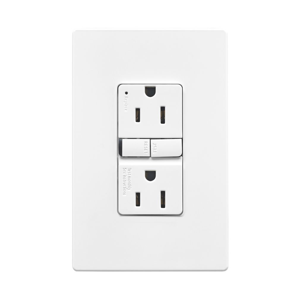 GFCI 15A Self-Test Tamper Resistant UL943 Receptacle, White