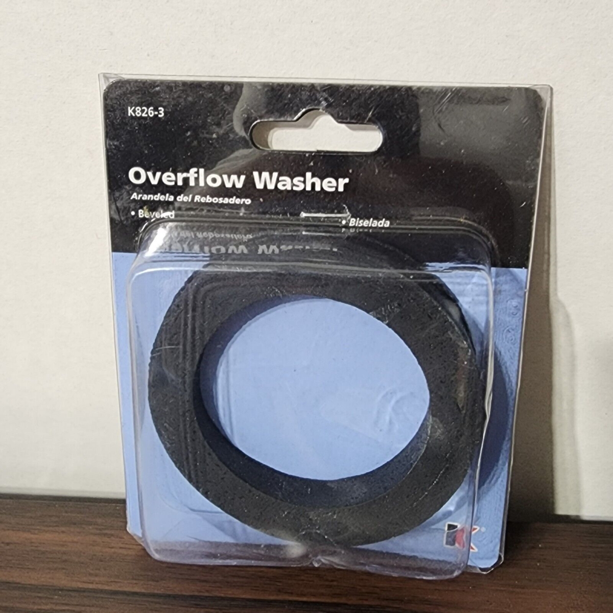 Picture of Plumb Pak K826-3 Beveled Tub Overflow Washer, Black