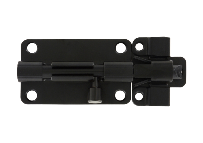 5 in. Adjustable Heavy-Duty Barrel Bolt, Black