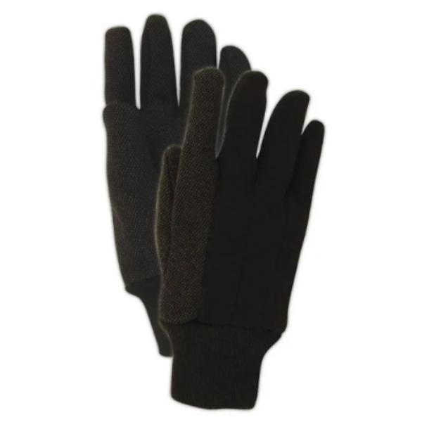 Dotted Palm Jersey Glove, Brown - Pack of 12